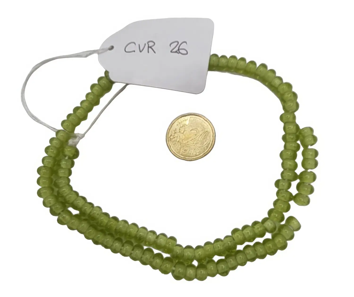 Collar de cuentas de vidrio con forma de donuts