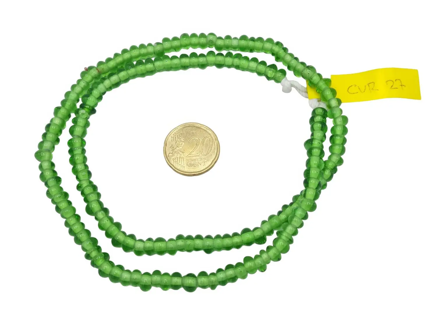 Collar de cuentas de vidrio con forma de donuts