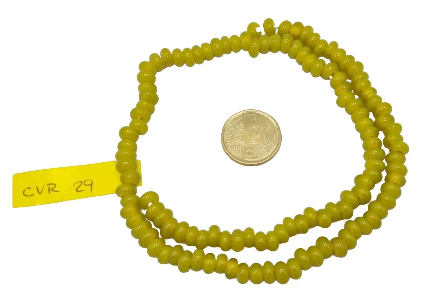 Collar de cuentas de vidrio con forma de donuts