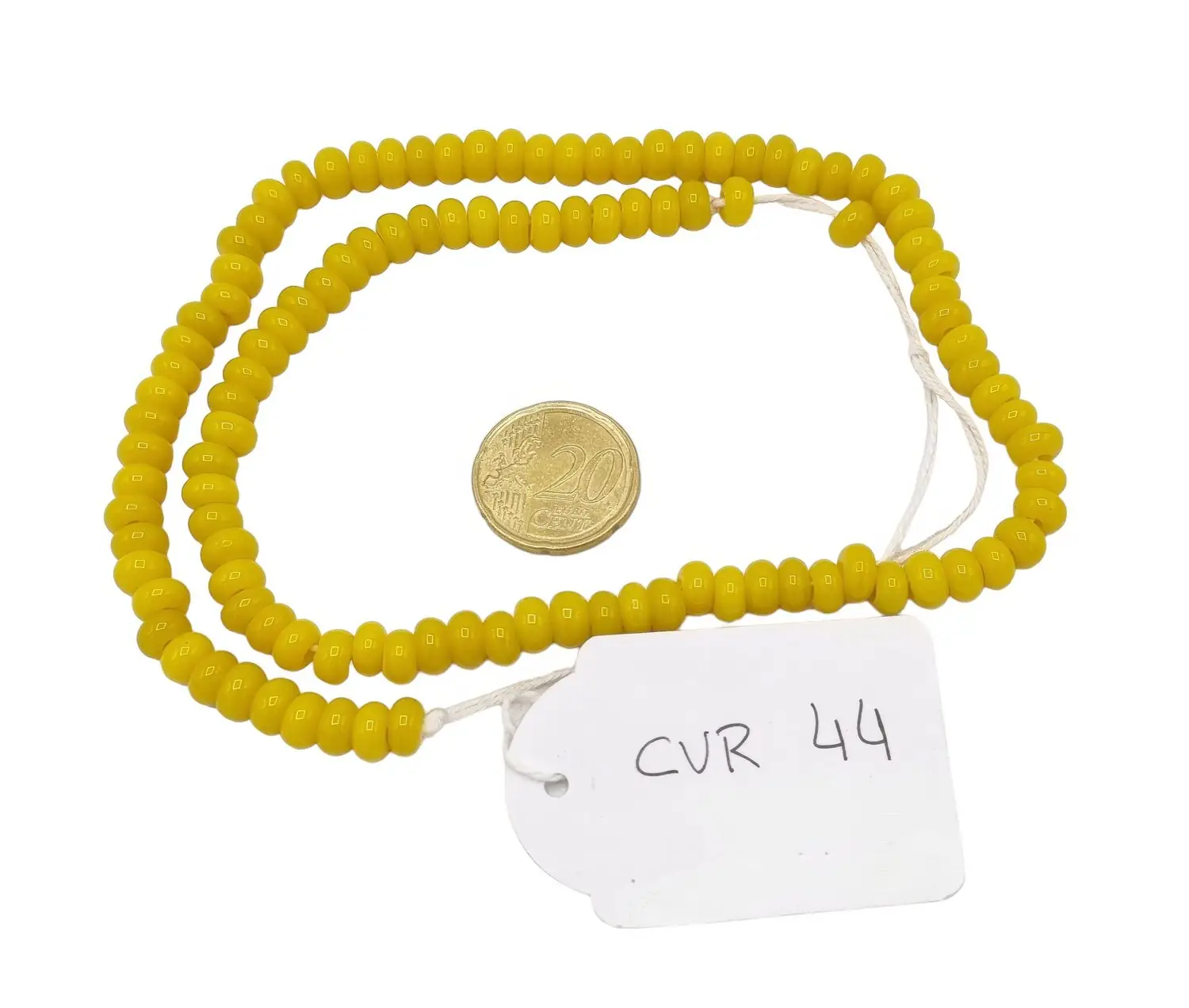 Collar de cuentas de vidrio con forma de donuts