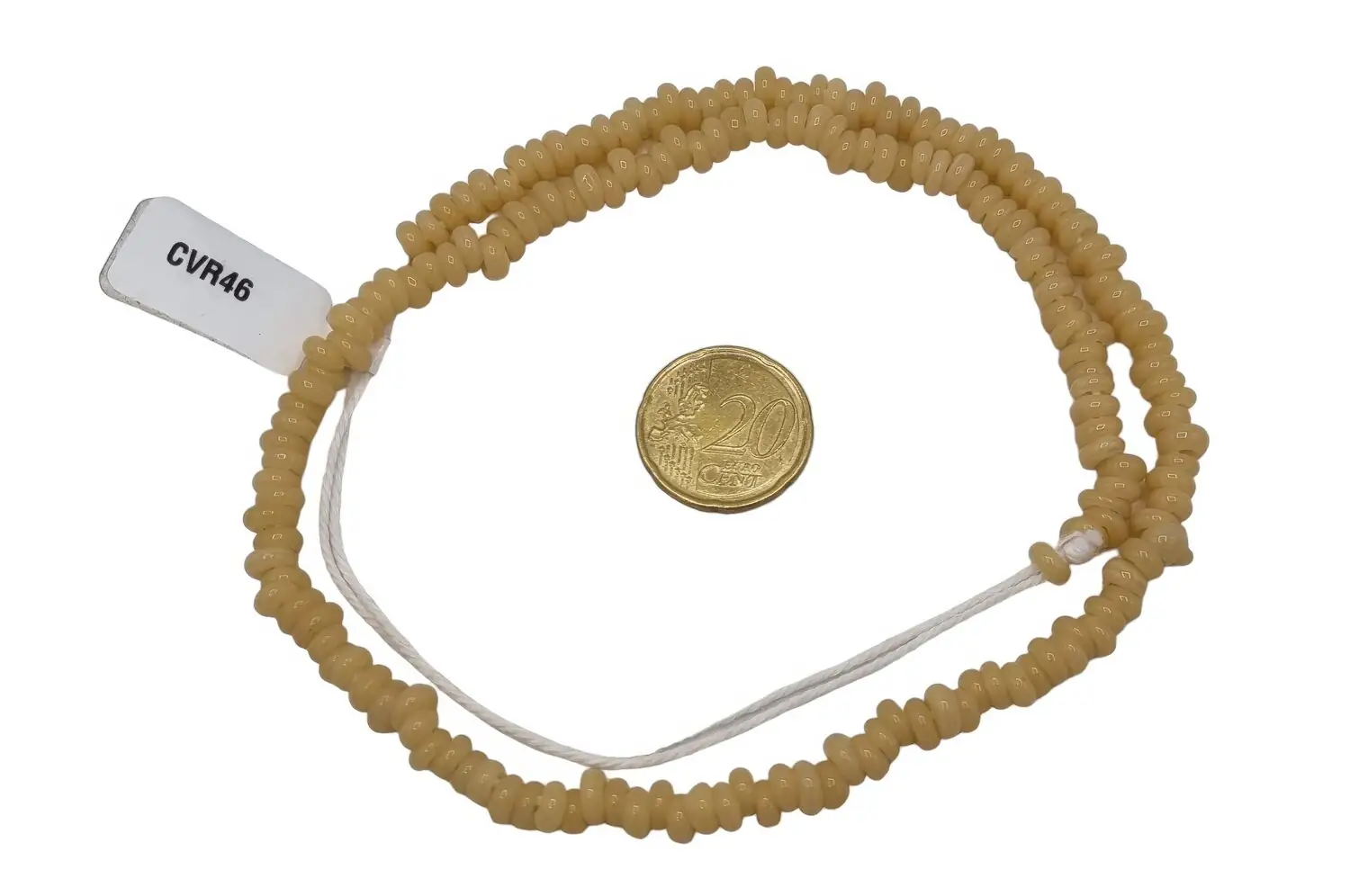 Collar de cuentas de vidrio con forma de donuts