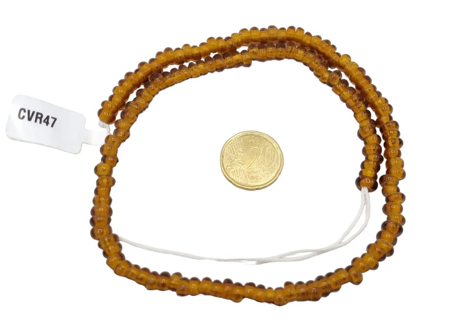 Collar de cuentas de vidrio con forma de donuts