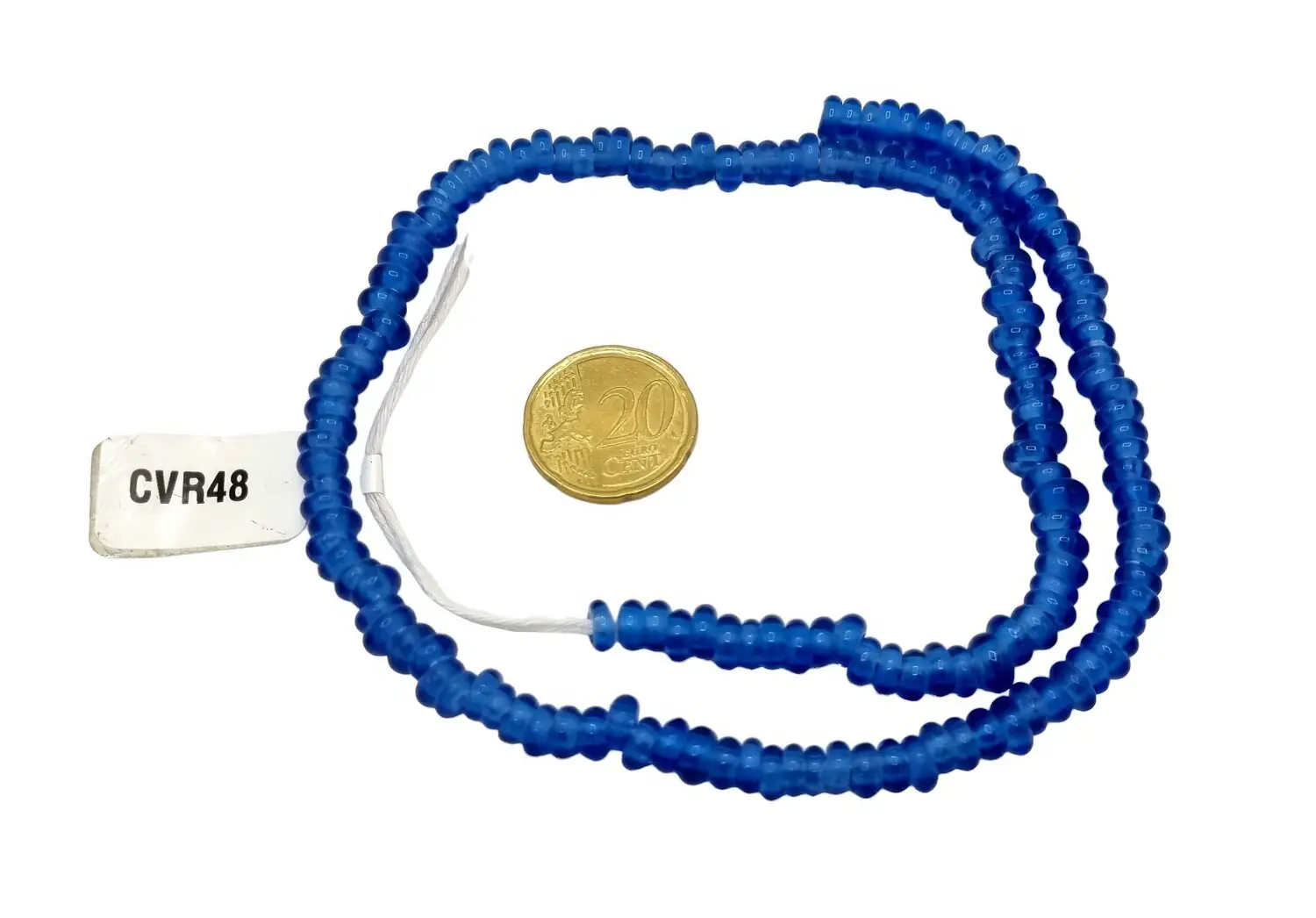 Collar de cuentas de vidrio con forma de donuts