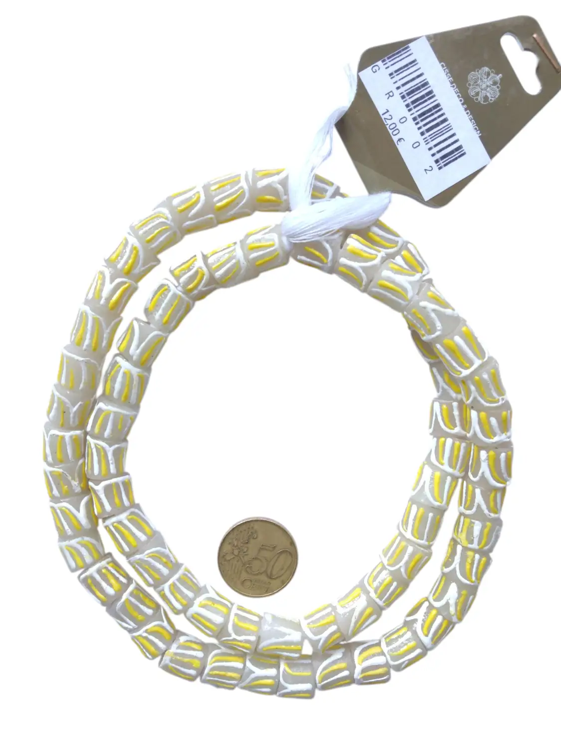 Collar de vidrio con fuegos artificiales