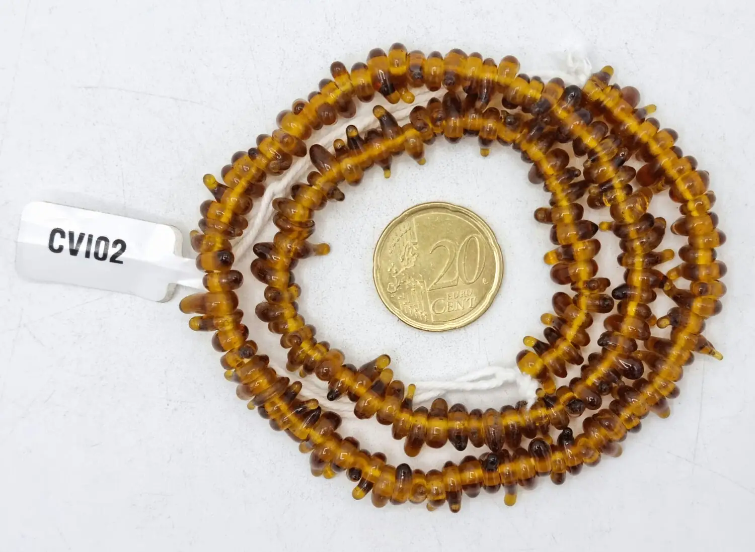 Collar de vidrio de cuentas irregulares