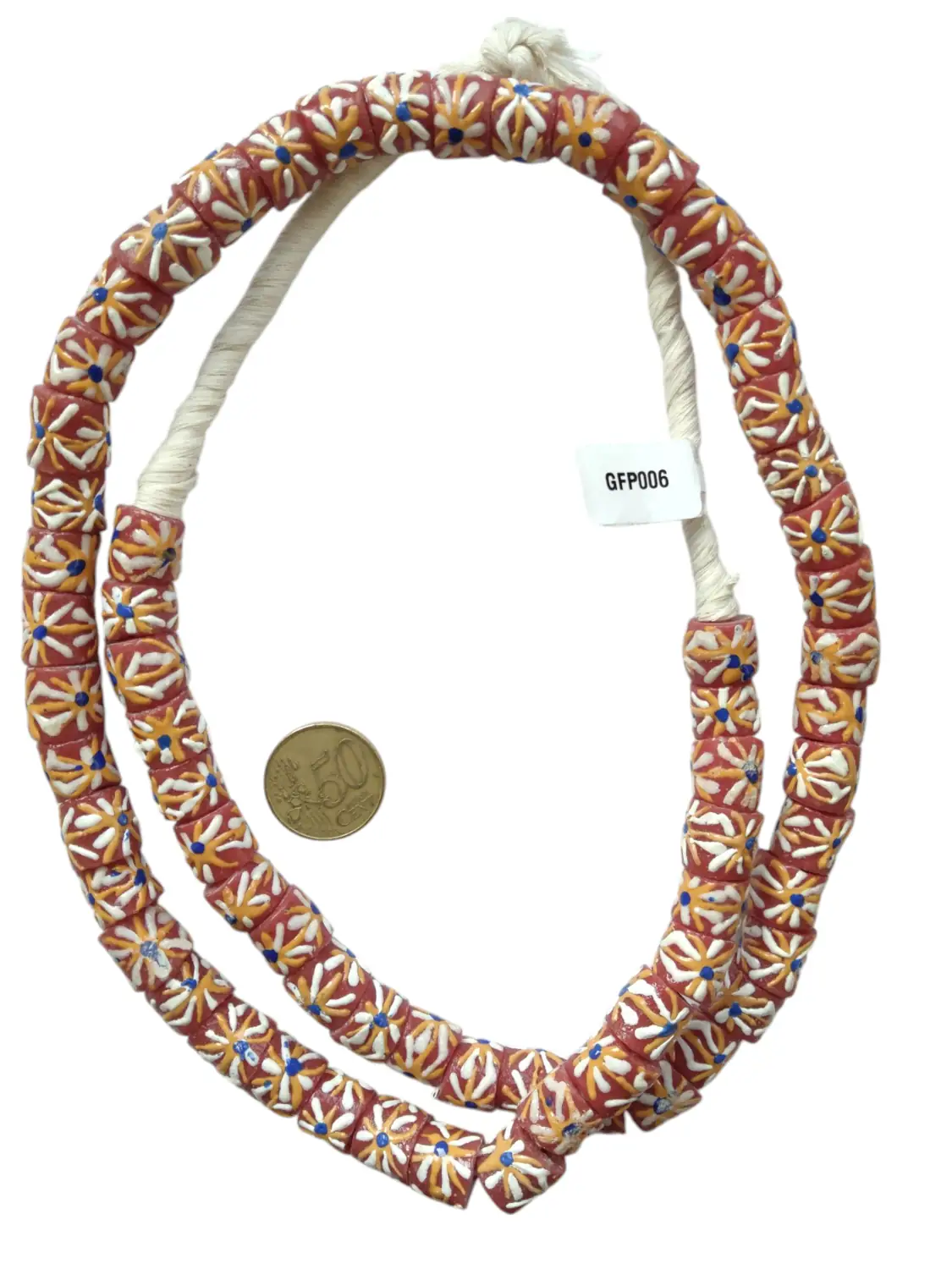 Collar de vidrio margaritas