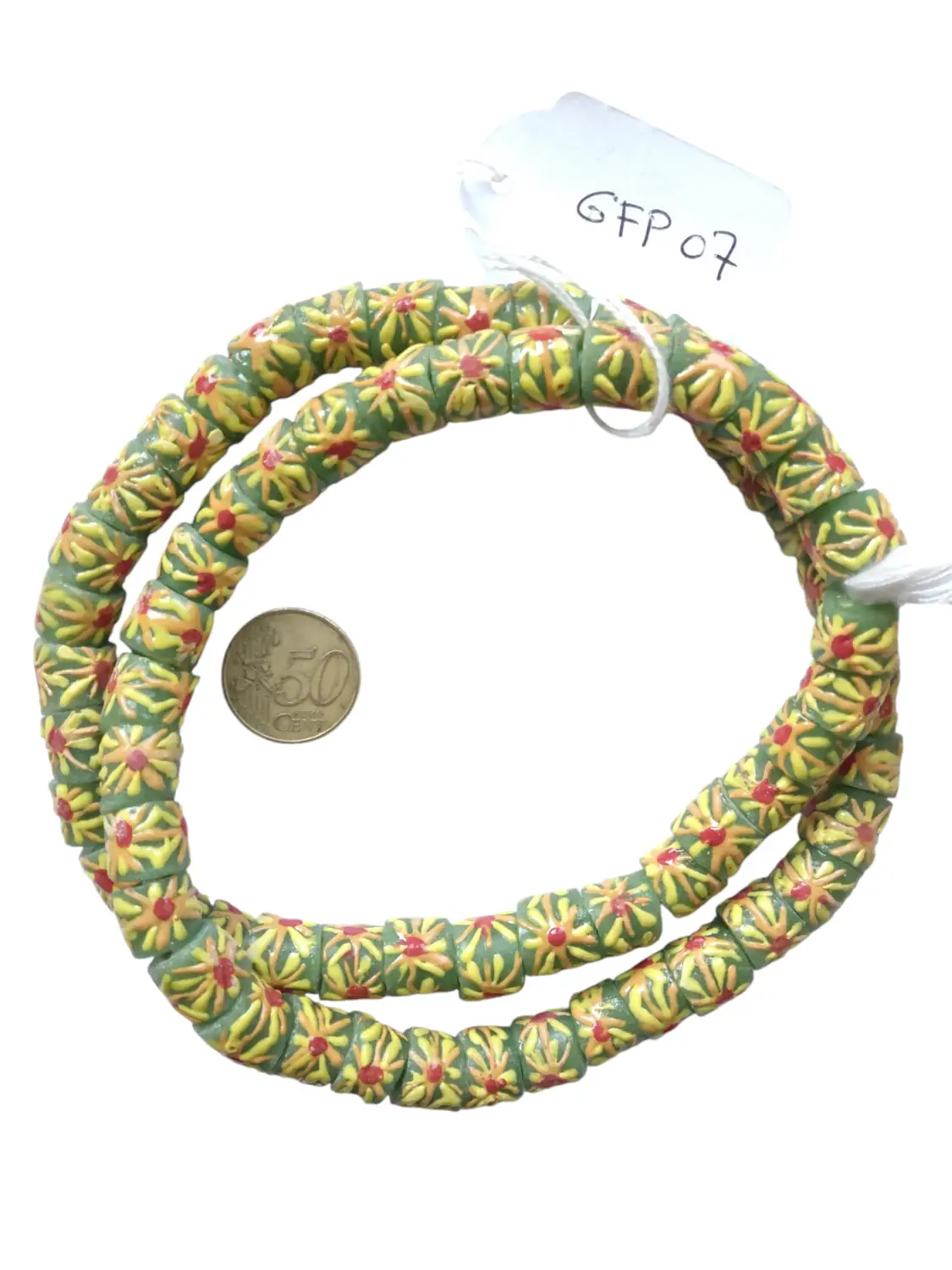 Collar de vidrio margaritas