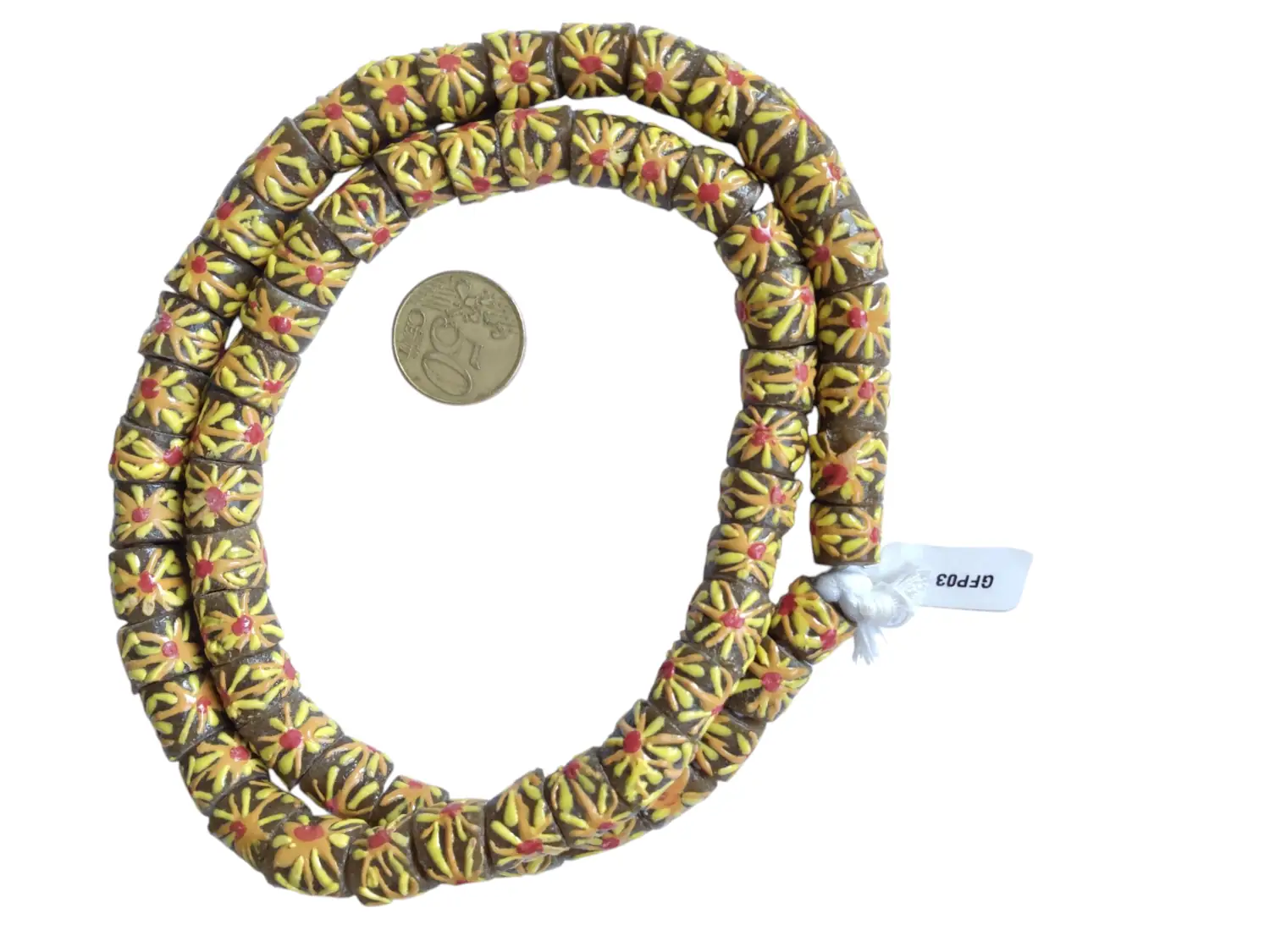 Collar de vidrio margaritas