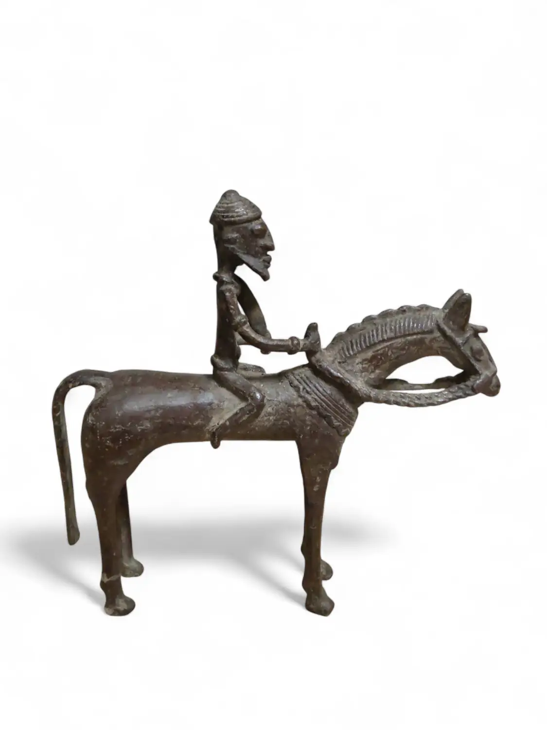 JINETE CABALLO DE BRONCE