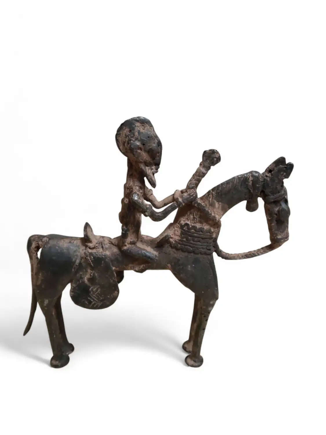 JINETE CABALLO DE BRONCE