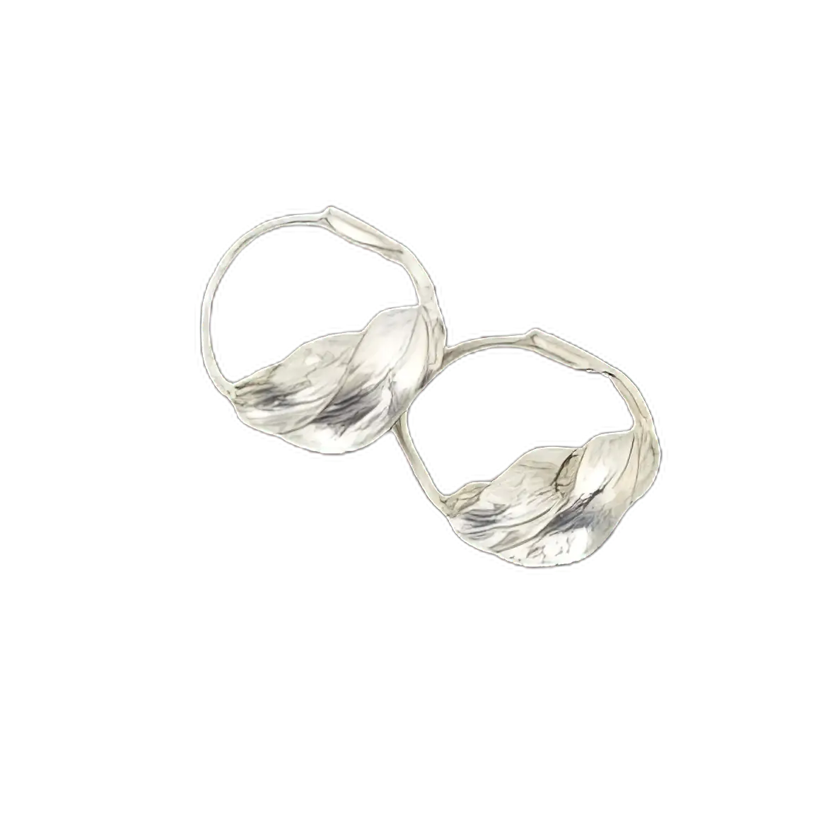 Pendientes fulani plateados