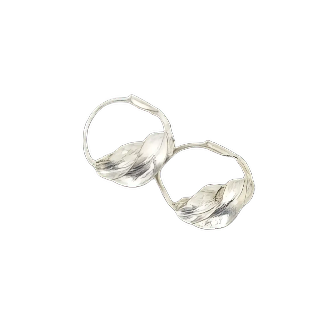 Pendientes fulani plateados