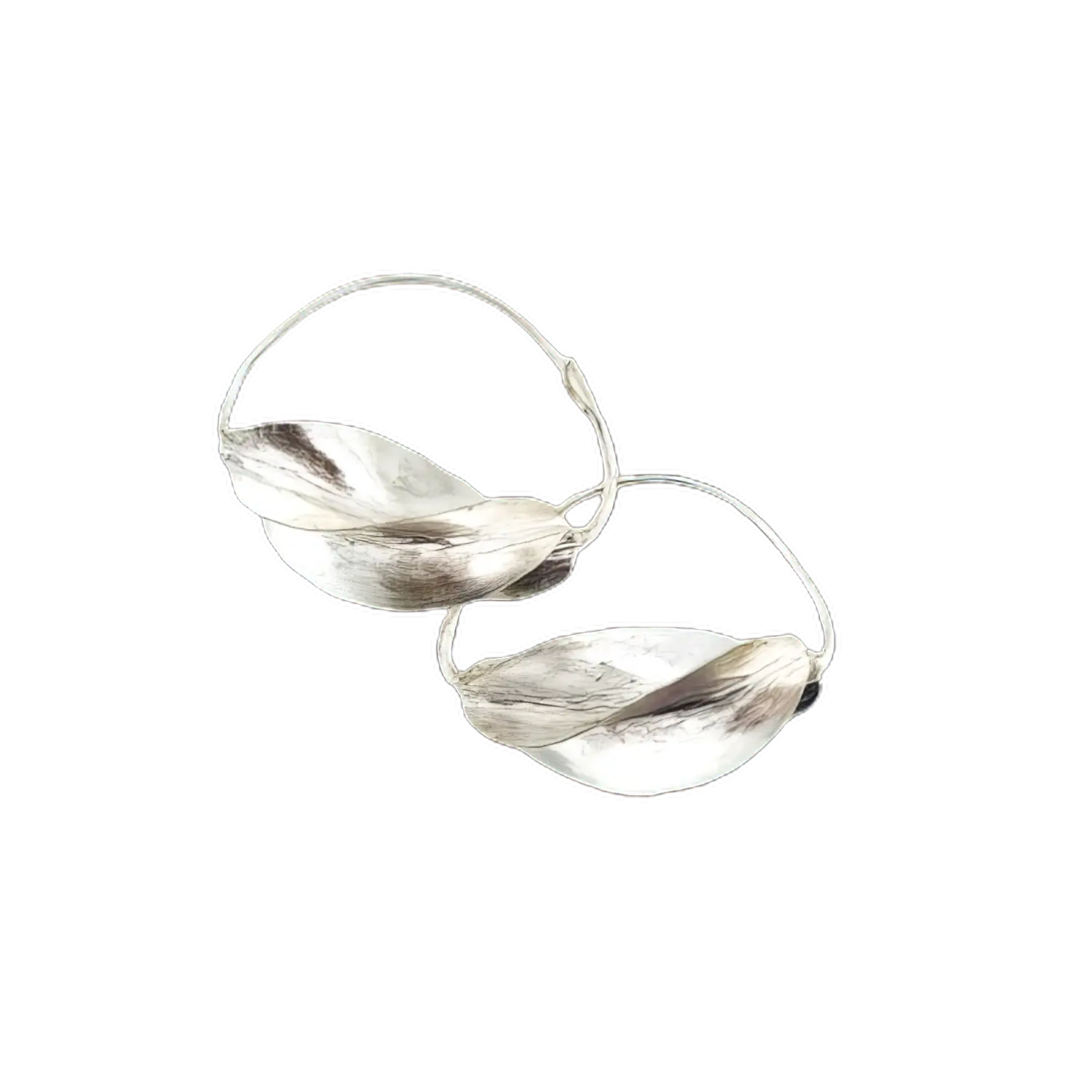 Pendientes fulani plateados