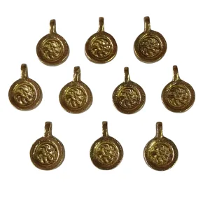 Cuenta pequeña de bronce (Pack de 10 pzas.)