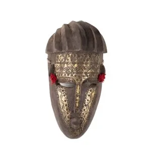 MASCARA BAMBARA MADERA/BRONCE