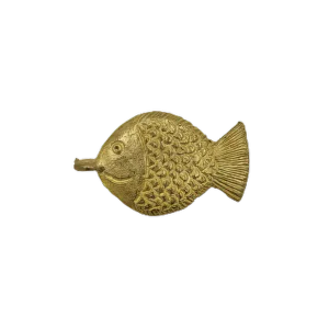 Pez plano de bronce redondo