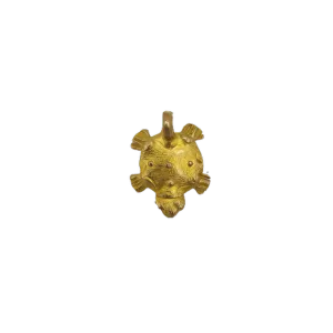 Tortuga de bronce muy pequeña redonda (Pack de 2 piezas)