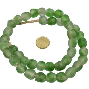 Collar de cuentas de vidrio de Ghana moteado