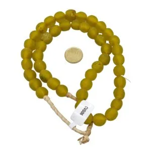 Collar cuentas de vidrio de Ghana grandes
