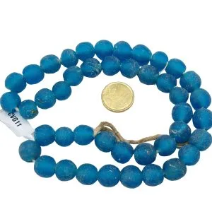 Collar cuentas de vidrio de Ghana grandes