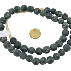Collar cuentas de vidrio de Ghana grandes