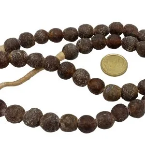 Collar cuentas de vidrio de Ghana grandes