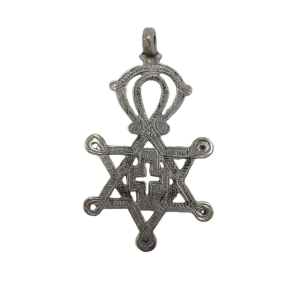 Cruz de bronce plateada