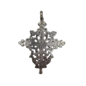 Cruz de bronce plateado