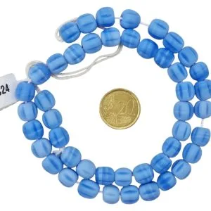 Collar de cuentas de vidrios con surcos