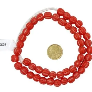 Collar de cuentas de vidrios con surcos