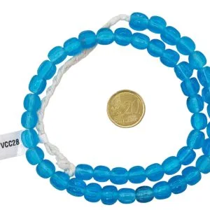 Collar de cuentas de vidrios con surcos
