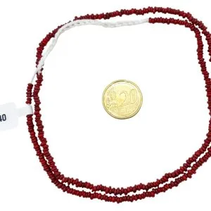 Collar de cuentas de vidrio  donuts- pequeñas