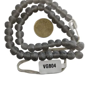 Collar cuentas de vidrio glaseado redondo achatado