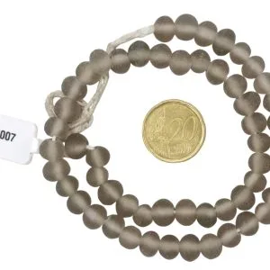Collar cuentas de vidrio glaseado redondo achatado