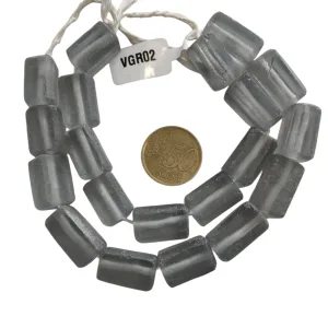 Collar de cuentas de vidrio glaseado rectangulo