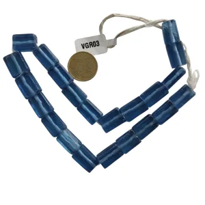 Collar de cuentas de vidrio glaseado rectangulo