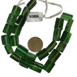 Collar de cuentas de vidrio glaseado rectángulo