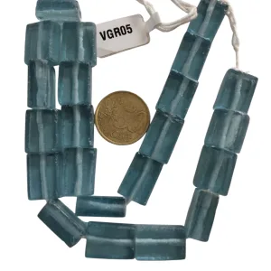 Collar de cuentas de vidrio glaseado rectángulo