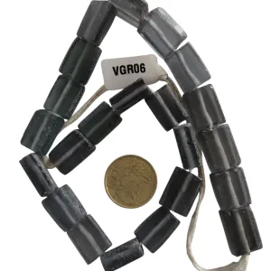 Collar de cuentas de vidrio glaseado rectángulo