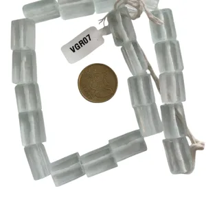 Collar de cuentas de vidrio glaseado rectángulo