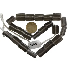 Collar de cuentas de vidrio glaseado rectángulo