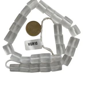 Collar de cuentas de vidrio glaseado rectángulo