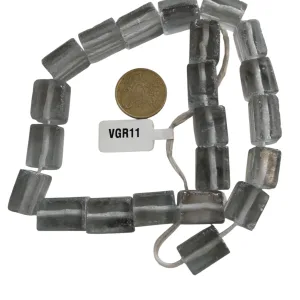 Collar de cuentas de vidrio glaseado rectángulo