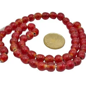 Collar de cuentas de vidrio redondas