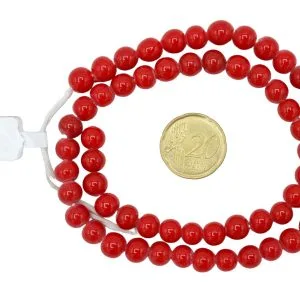 Collar de cuentas de vidrio redondas