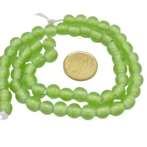 Collar de cuentas de vidrio redondas