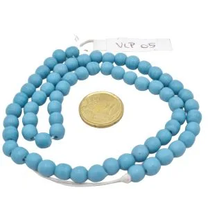 Collar de cuentas de vidrio redondas