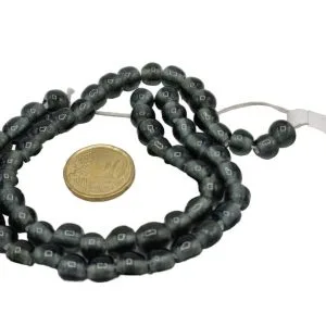 Collar de cuentas de vidrio redondas