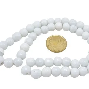 Collar de cuentas de vidrio redondas