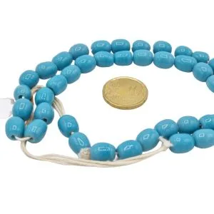 Collar de cuentas de vidrio redondas